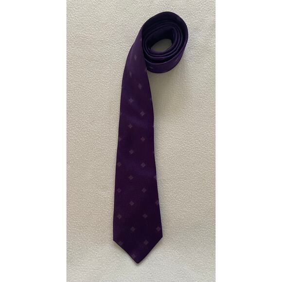 Thomas Pink Tie Vivid Purple With Diamonds  Luxury Necktie Silk Woven Thick - Picture 1 of 4